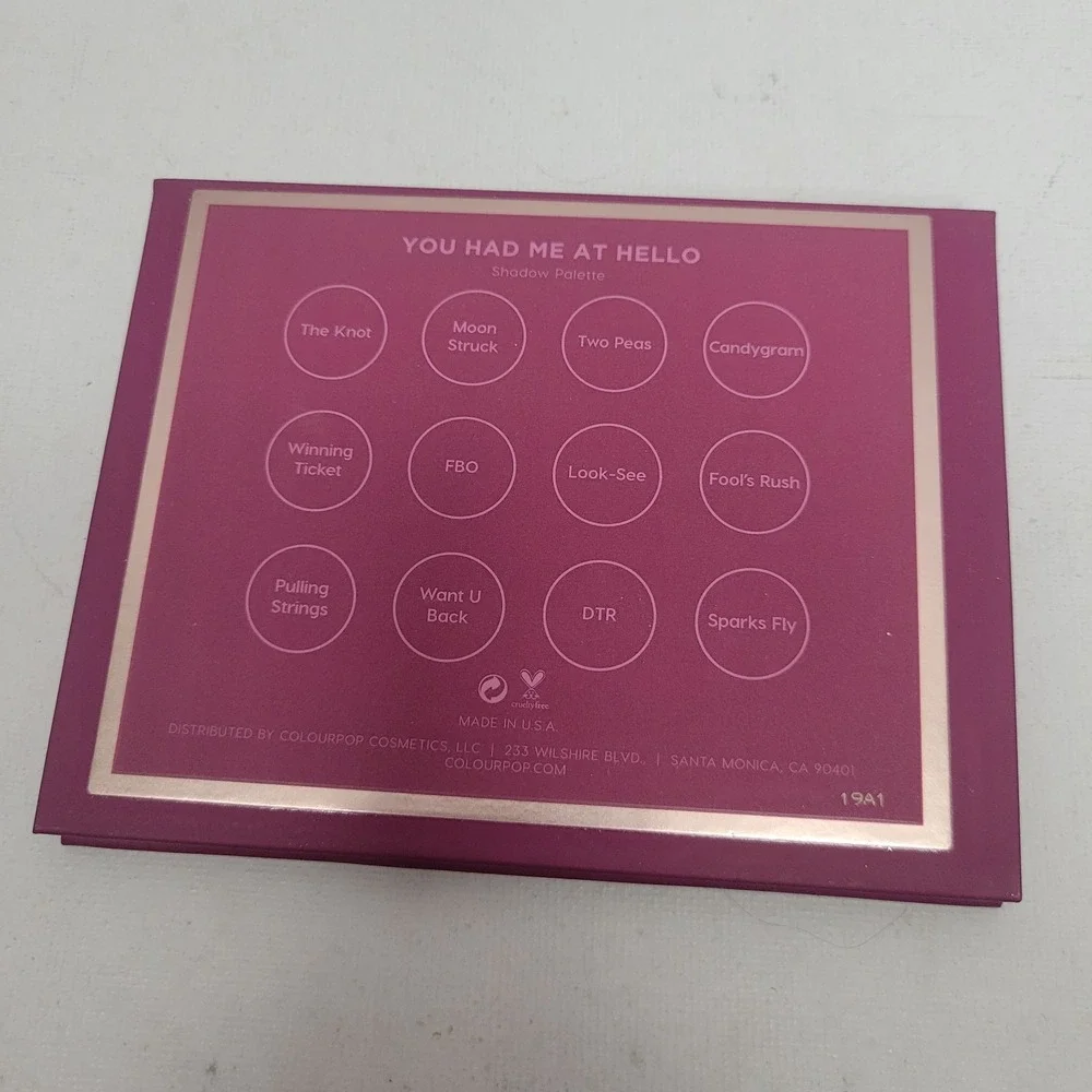 NEW No Box Colourpop You Had‎ Me At Hello Eyeshadow Palette 12 Shades